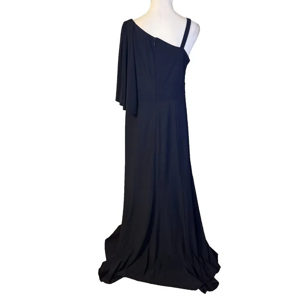 R & M Richards Formal Long Dress 14W Blue Party Cruise Wedding Washable NEW